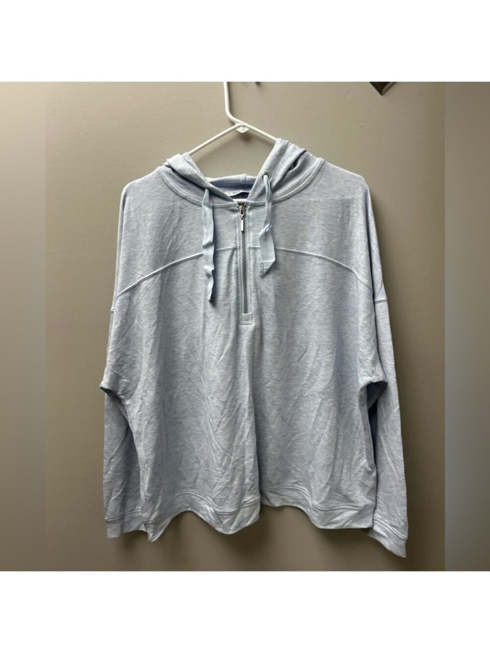 Ricki’s Half-Zip Lightweight Hoodie – Light Blue‎